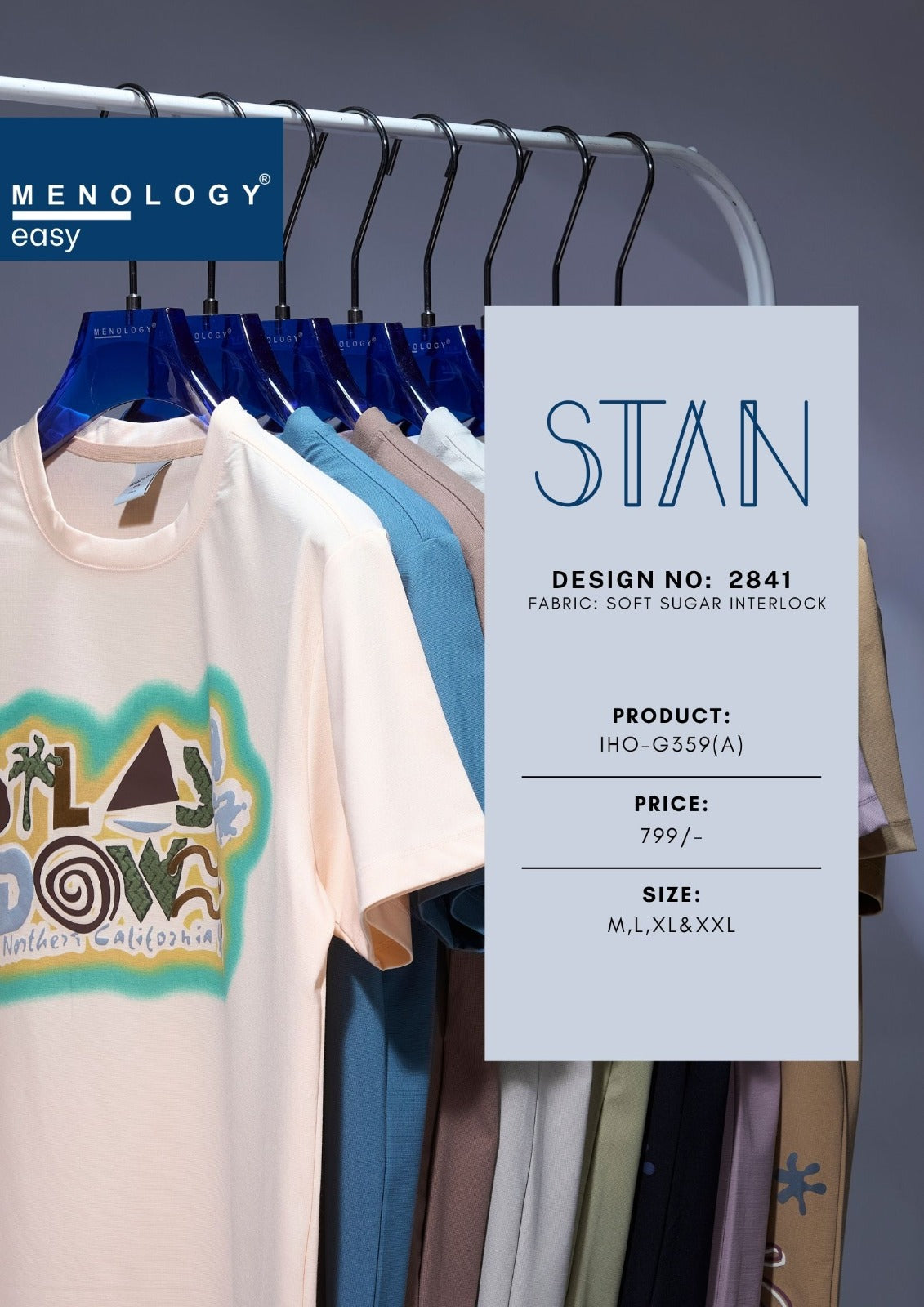 Iho G359 (A) 2841 Menology Interlock Mens Tshirts Supplier