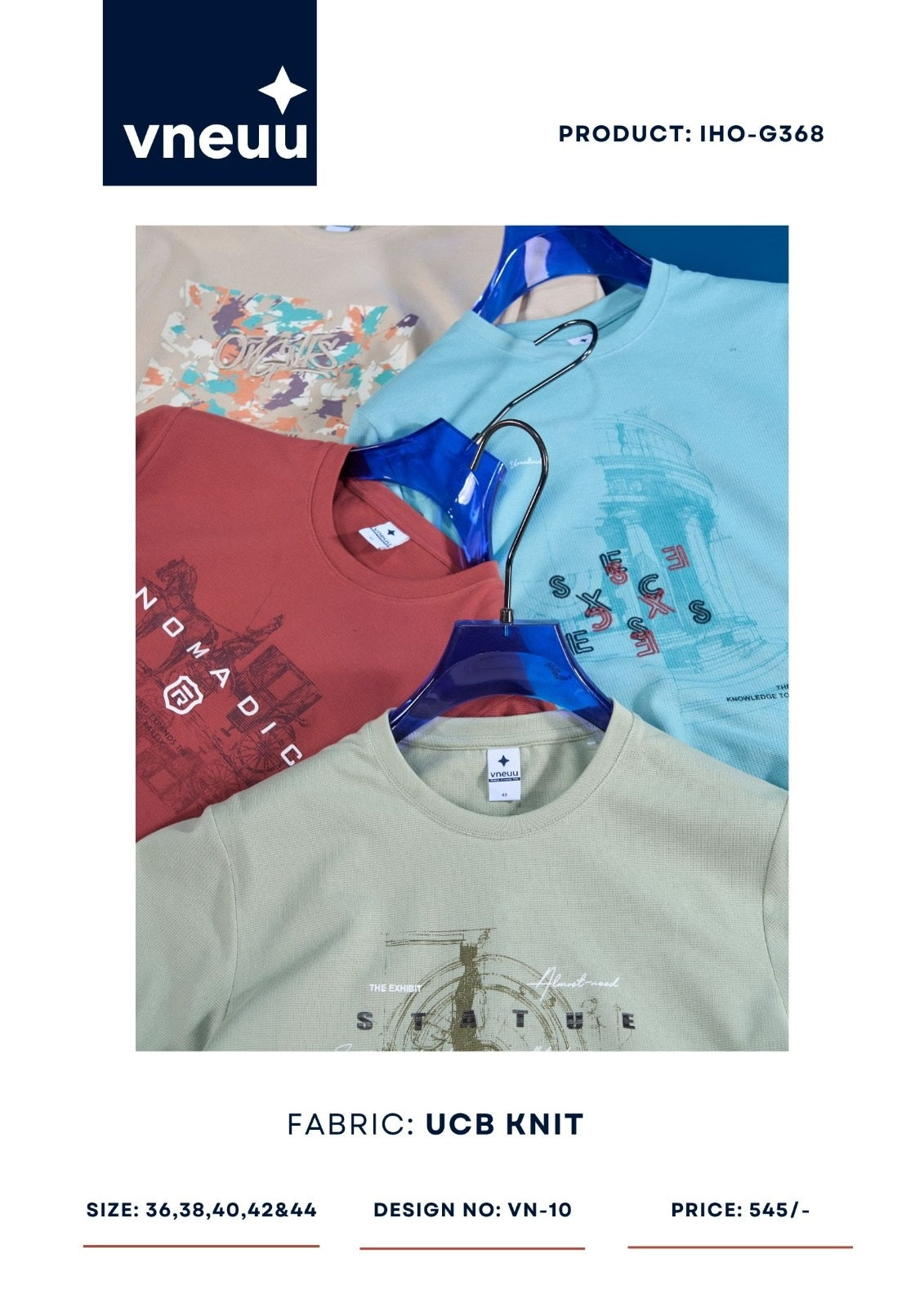 Iho G368 Vneuu Knit Mens Tshirts Manufacturer