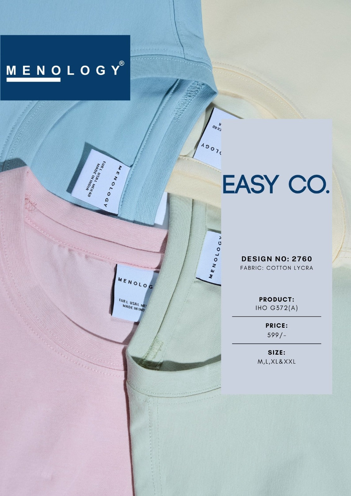 Iho G372 A Dn 2760 Menology Cotton Lycra Mens Tshirts Wholesaler Gujarat