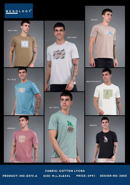 Iho G373 A Dn 2803 Menology Cotton Lycra Mens Tshirts Supplier India