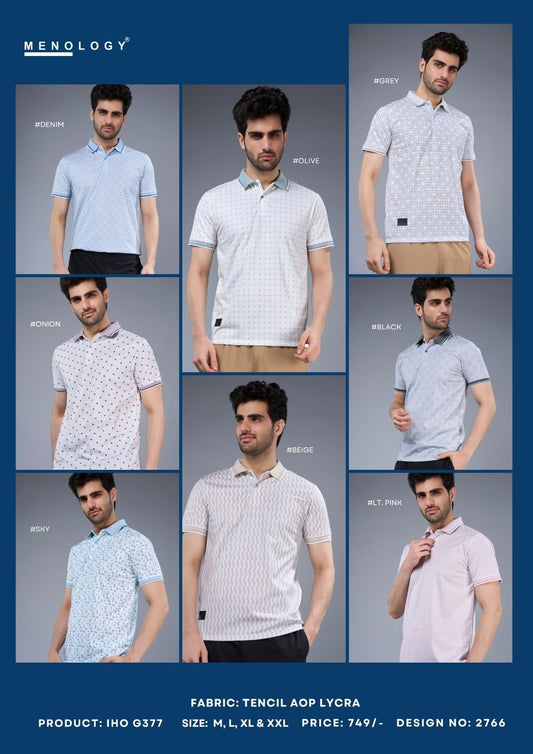 Iho G377 Dn 2766 Menology Aop Lycra Mens Tshirts Wholesale Price