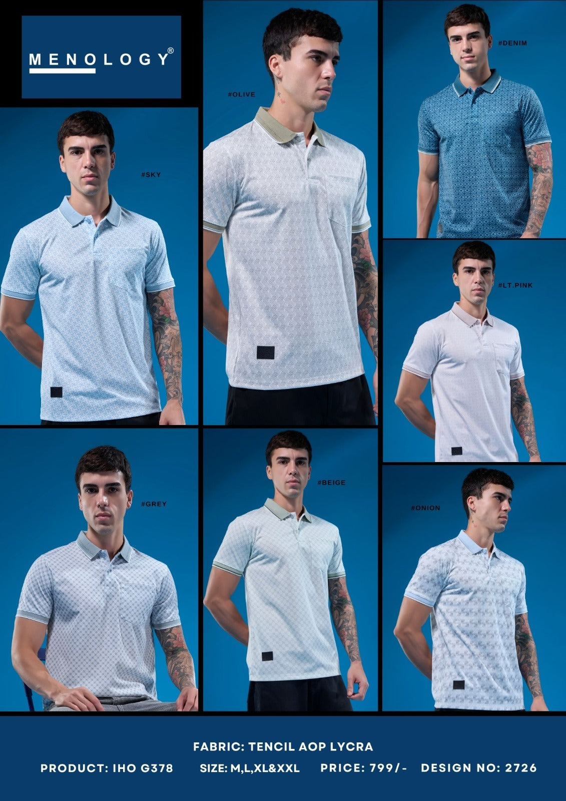 Iho G378 Dn 2726 Menology Aop Mens Tshirts Wholesaler Gujarat