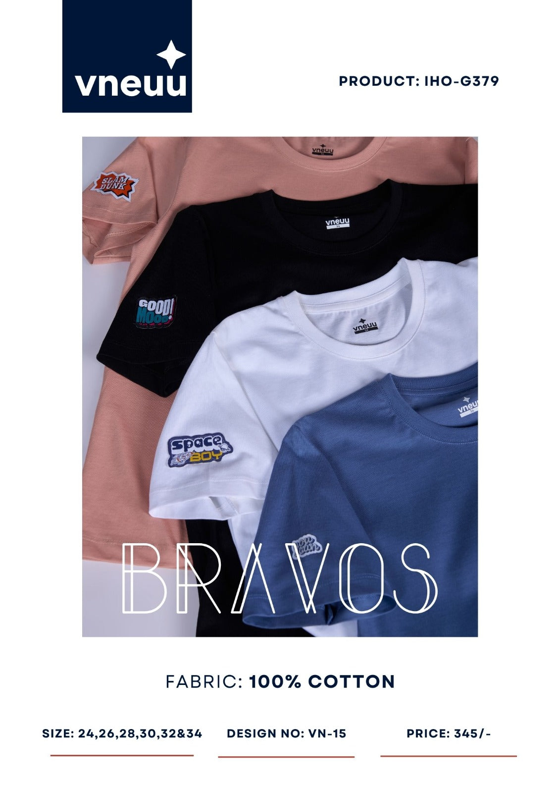 Iho G379 Vneuu Cotton Boys Tshirt Exporter Ahmedabad