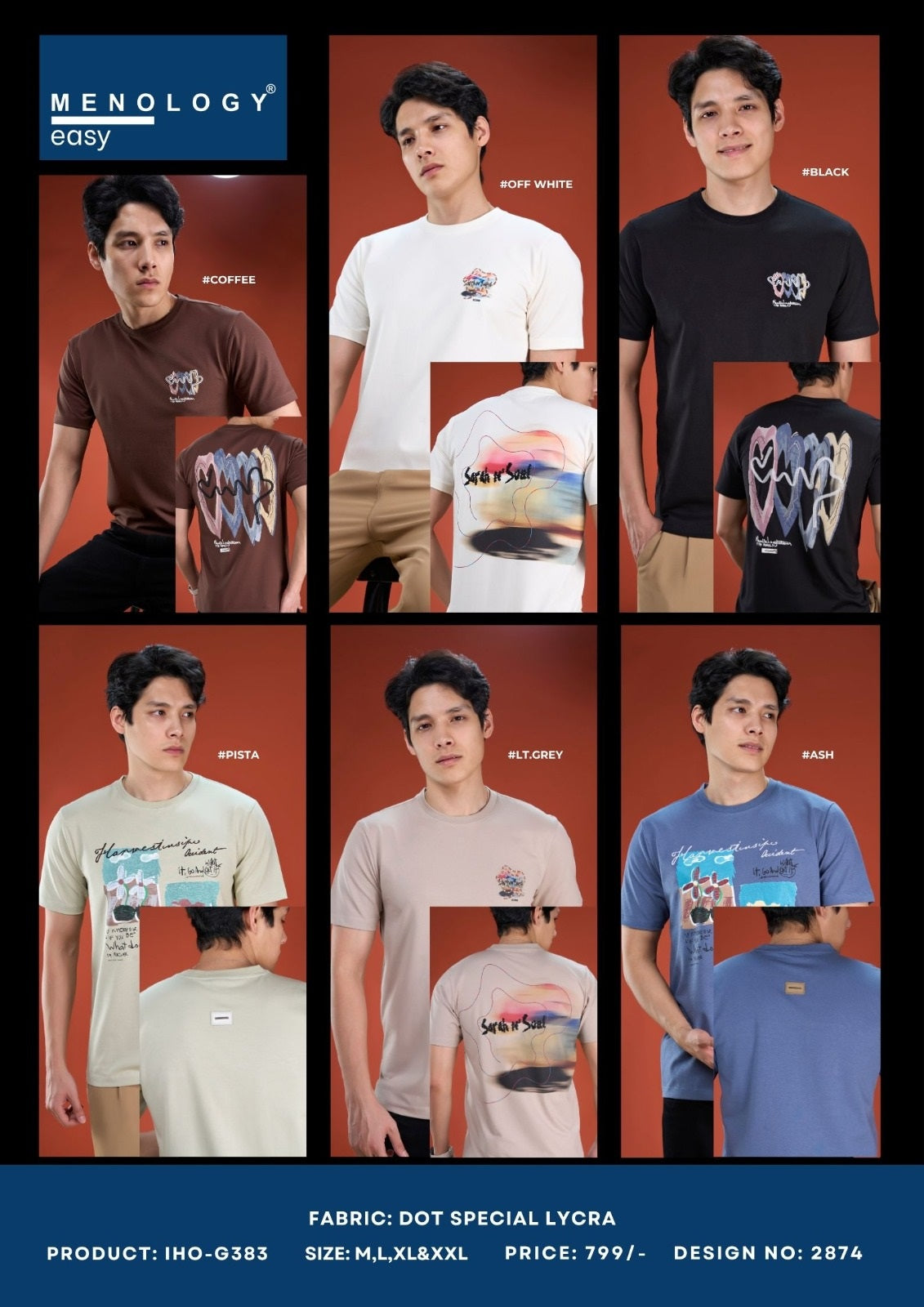Iho G383 Dn 2874 Menology Lycra Mens Tshirts Exporter Gujarat