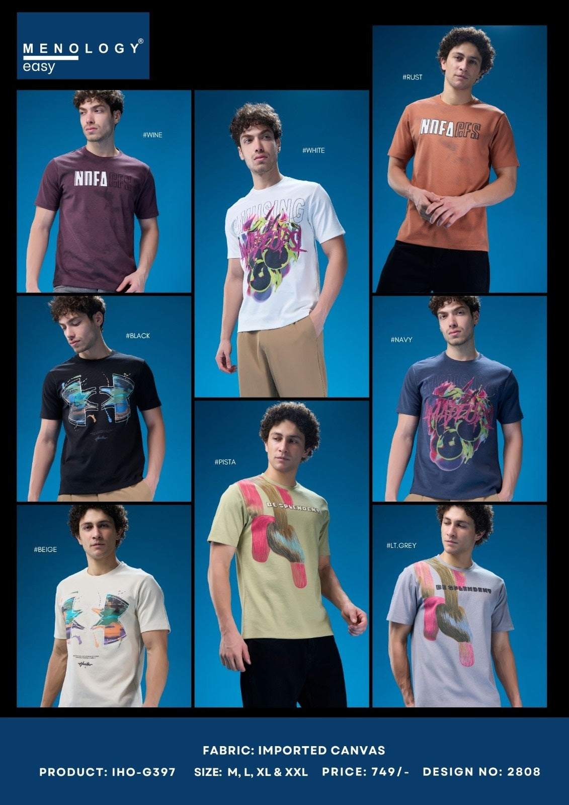 Iho G397 Dn 2808 Menology Canvas Mens Tshirts Wholesaler Gujarat