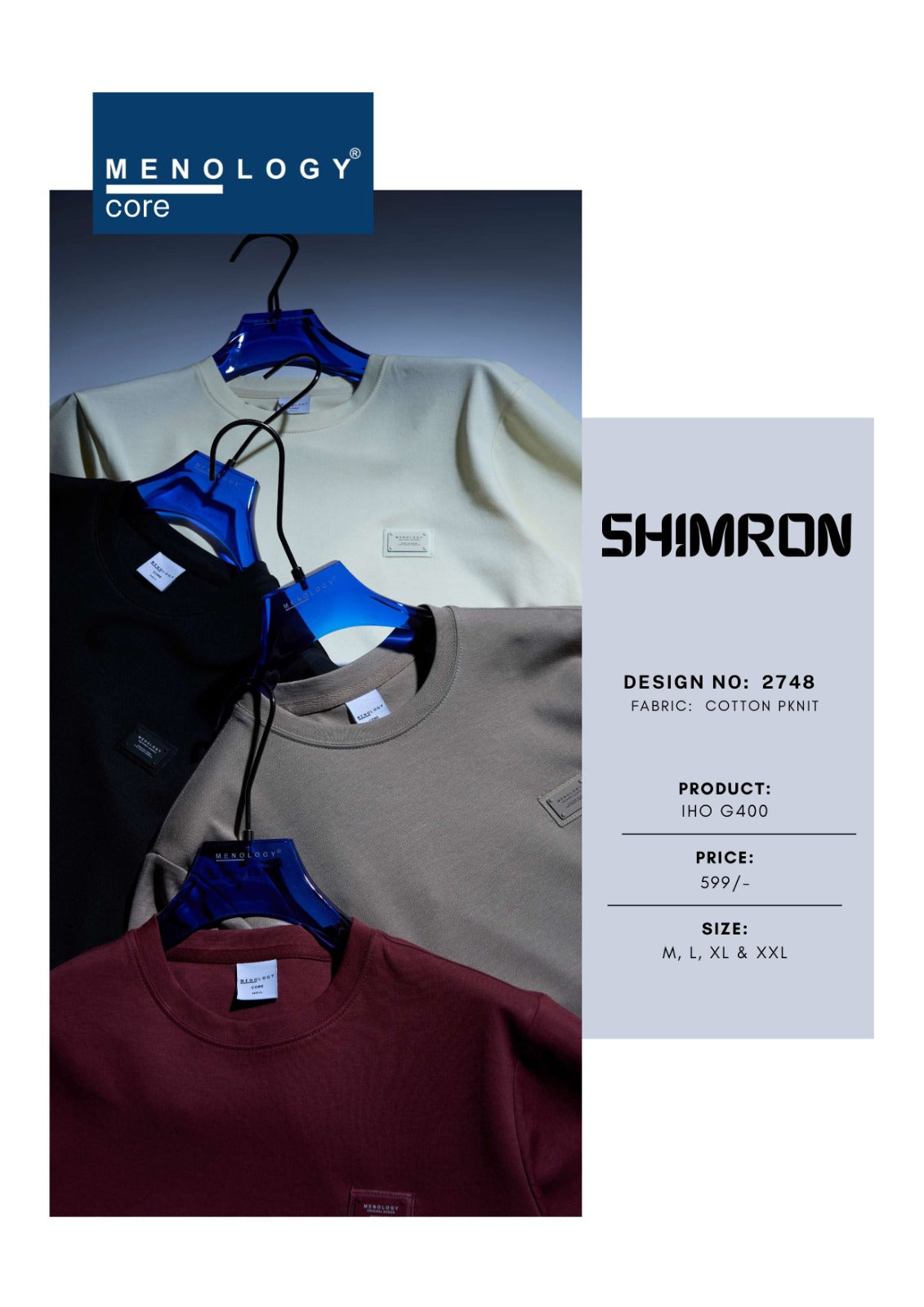 Iho G400 Dn 2748 Menology Cotton Mens Tshirts Wholesale Price