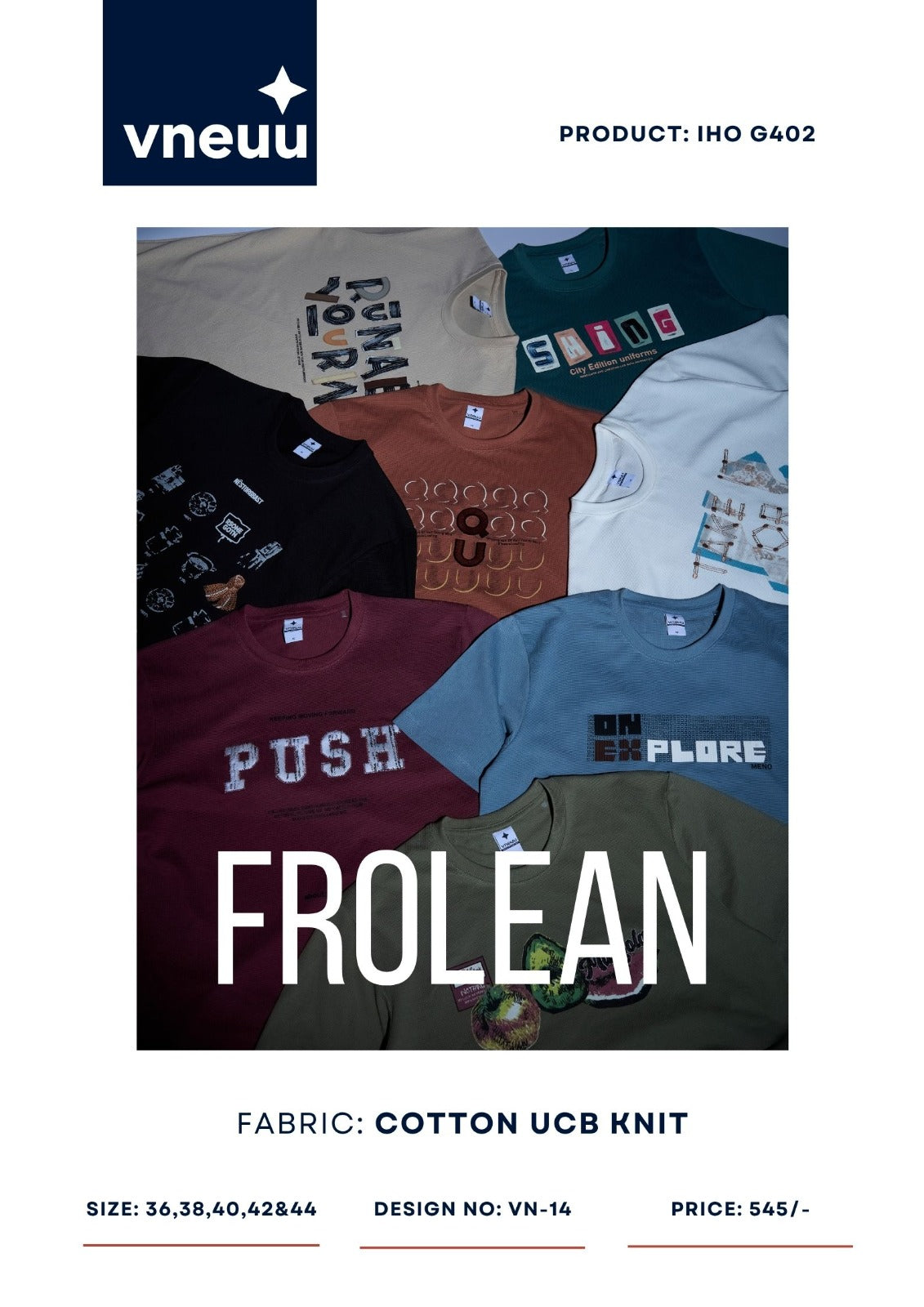 Iho G402 Vn 14 Vneuu Cotton Mens Tshirts Wholesale Price