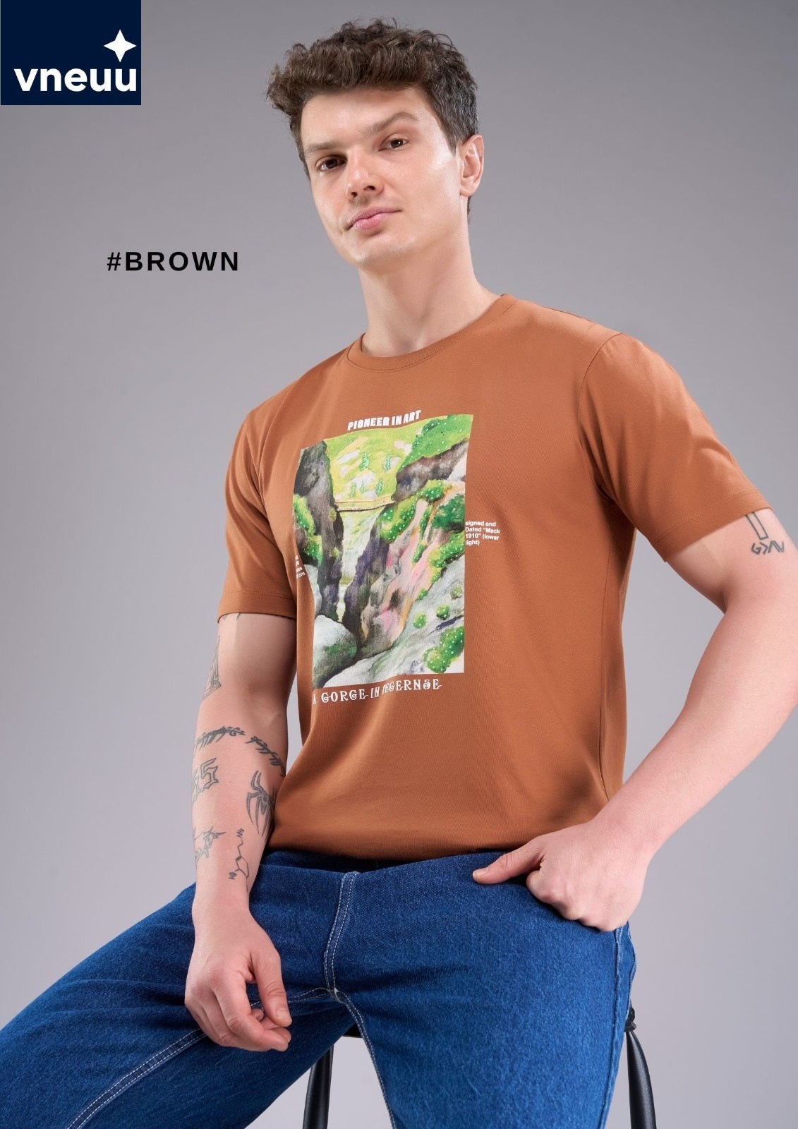 Iho G406 Vneuu Cotton Mens Tshirts Wholesaler Ahmedabad