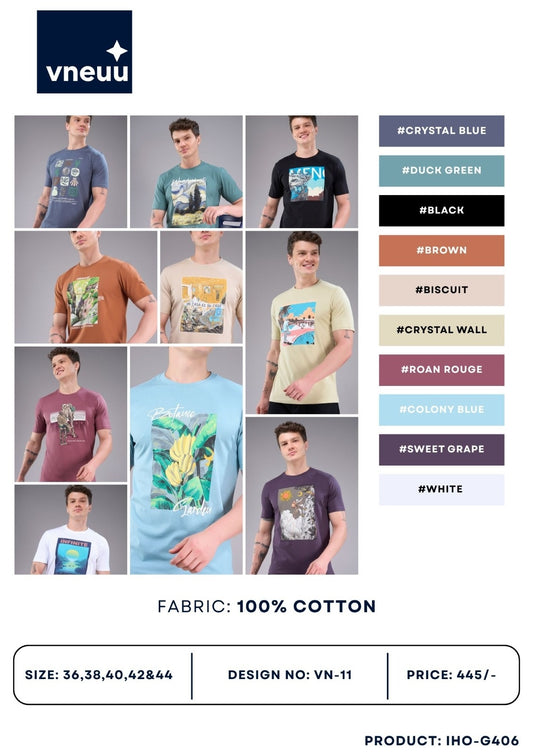 Iho G406 Vneuu Cotton Mens Tshirts Wholesaler Ahmedabad