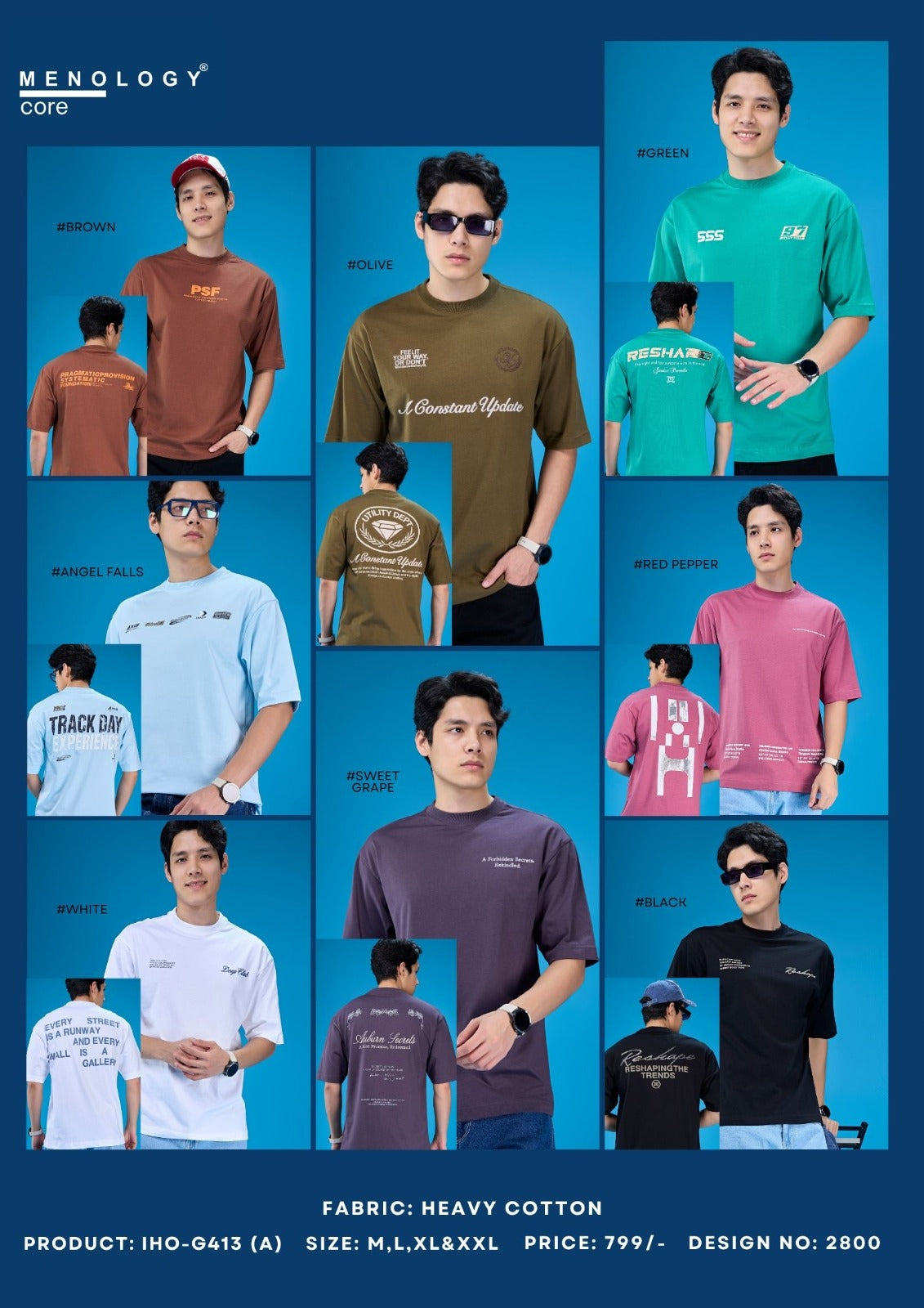 Iho G413 A Dn 2800 Menology Heavy Cotton Mens Tshirts Exporter