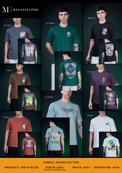 Iho G 102 B Dn 2434 Maxzone Clothing Cotton Mens Tshirts Exporter Ahmedabad