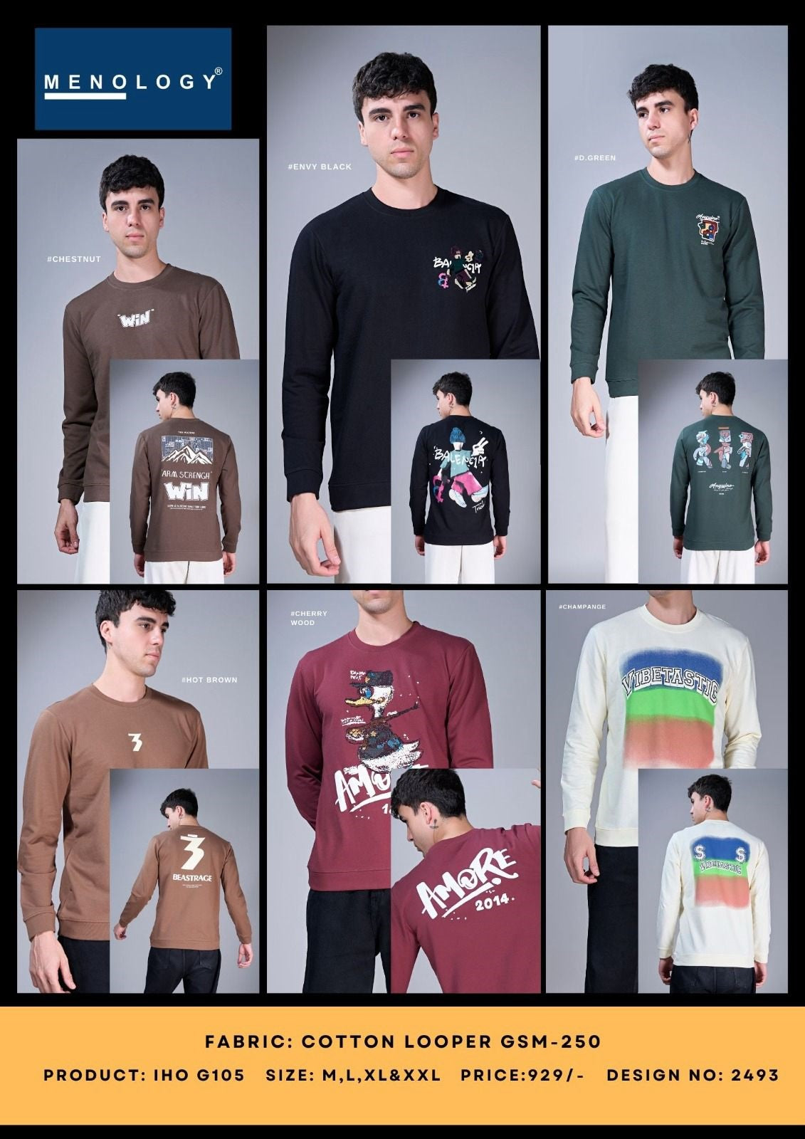 Iho G 105 Dno 2493 Menology Cotton Looper Mens Tshirts Wholesaler Ahmedabad