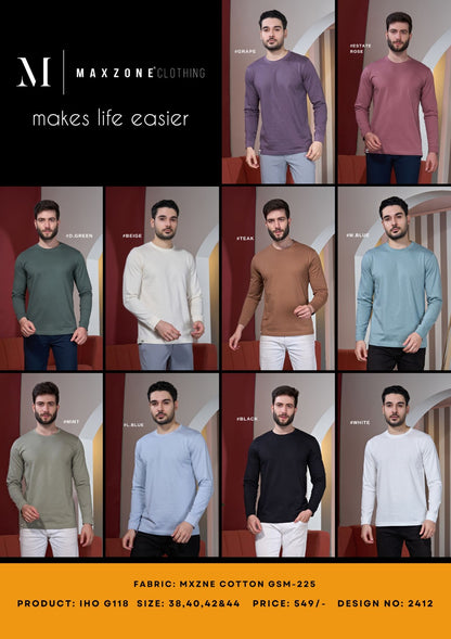 Iho G 118 Maxzone Clothing Cotton Mens Tshirts Wholesale