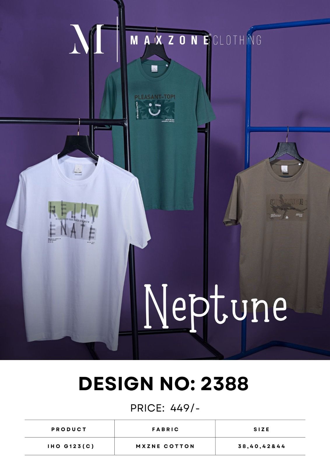 Iho G 123 C D No 2385 Maxzone Clothing Cotton Mens Tshirts Wholesaler Ahmedabad
