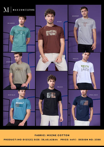 Iho G 123 C D No 2385 Maxzone Clothing Cotton Mens Tshirts Wholesaler Ahmedabad