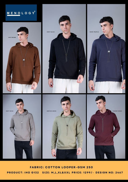 Iho G 132 Menology Cotton Looper Mens Hoodies Exporter India