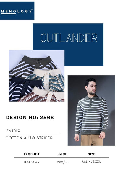 Iho G 133 Menology Auto Stripes Mens Tshirts Wholesaler Gujarat