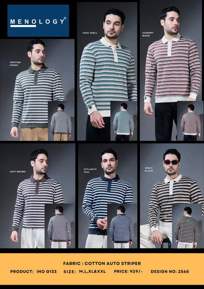 Iho G 133 Menology Auto Stripes Mens Tshirts Wholesaler Gujarat
