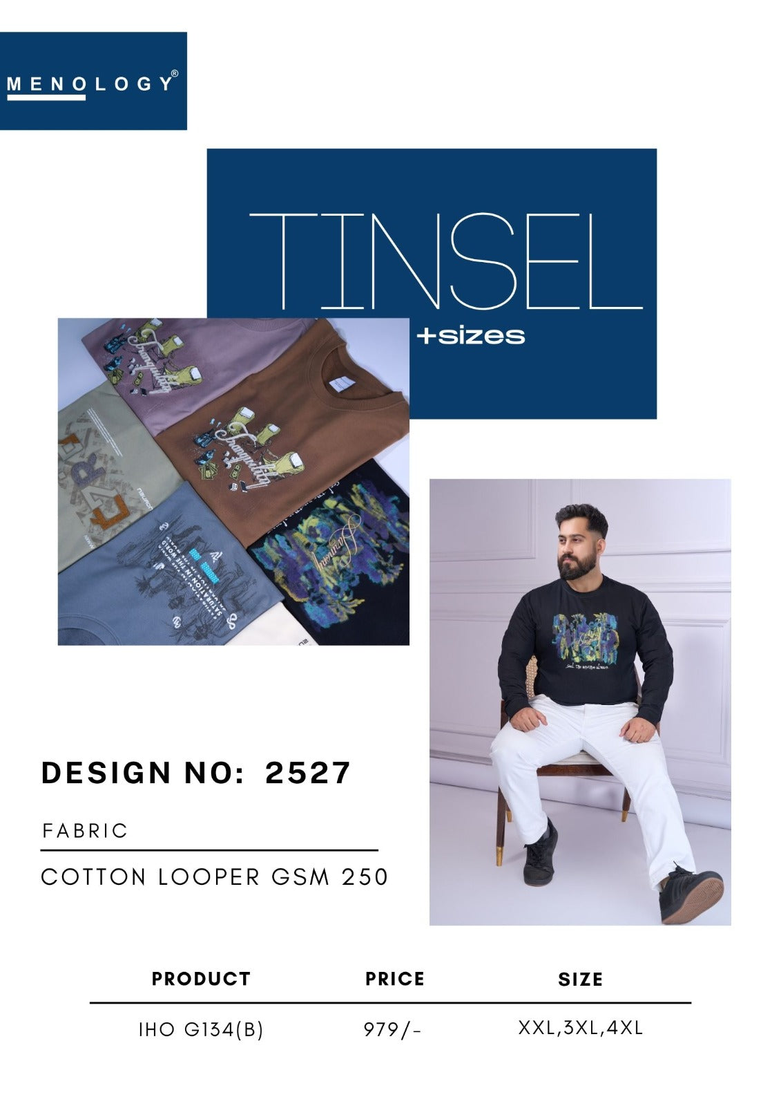 Iho G 134B Dn 2527 Menology Cotton Looper Mens Tshirts Wholesaler