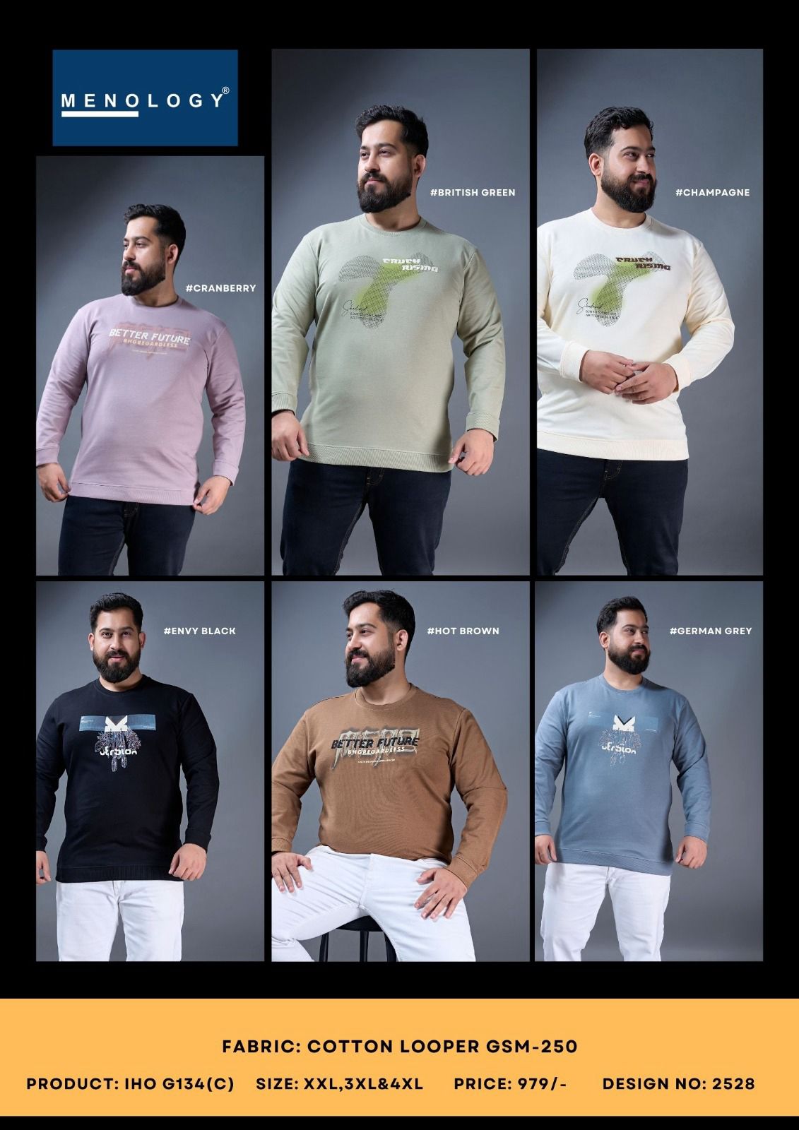 Iho G 134 C Menology Cotton Looper Mens Tshirts Supplier