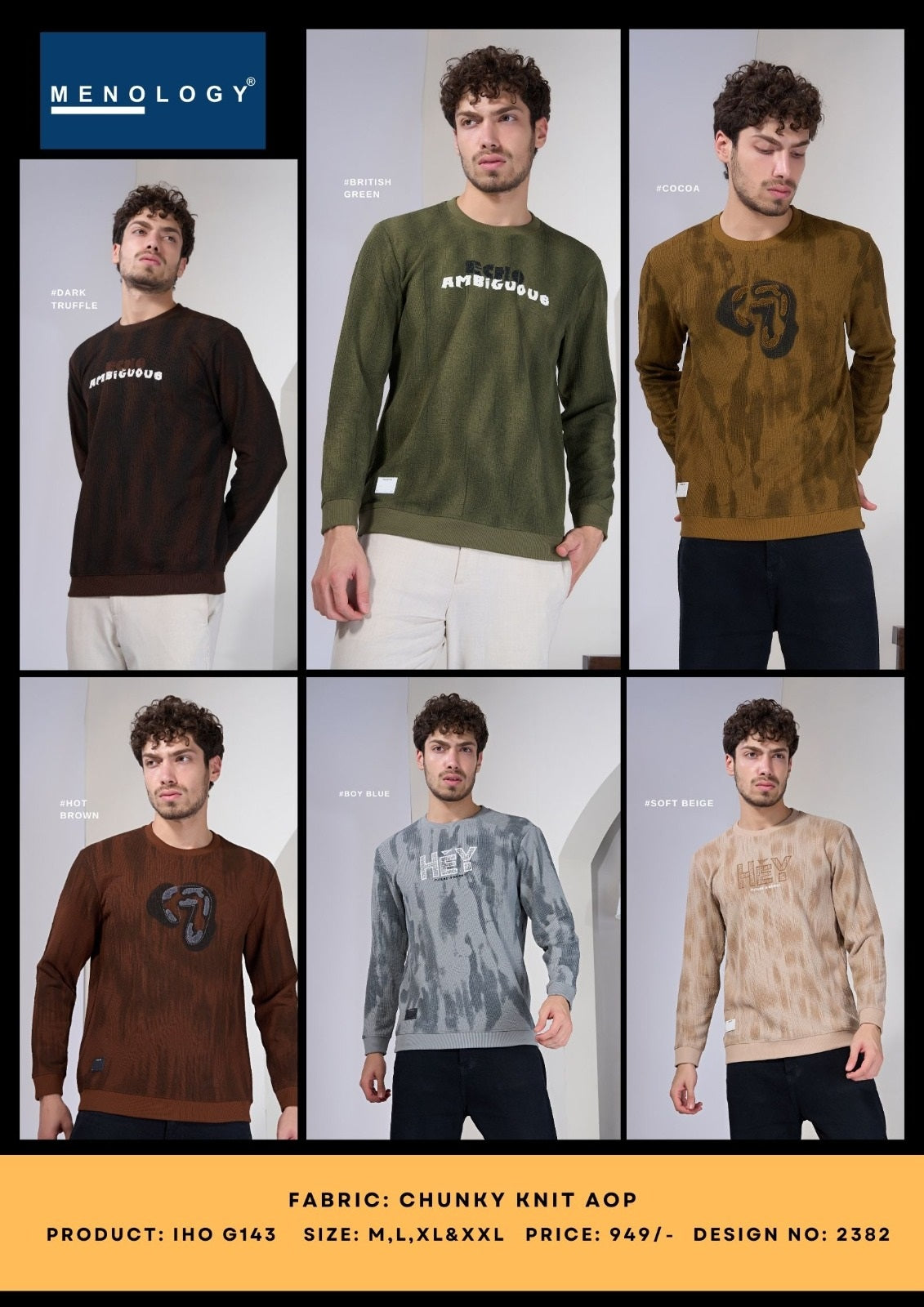 Iho G 143 Menology Knit Mens Tshirts Wholesale