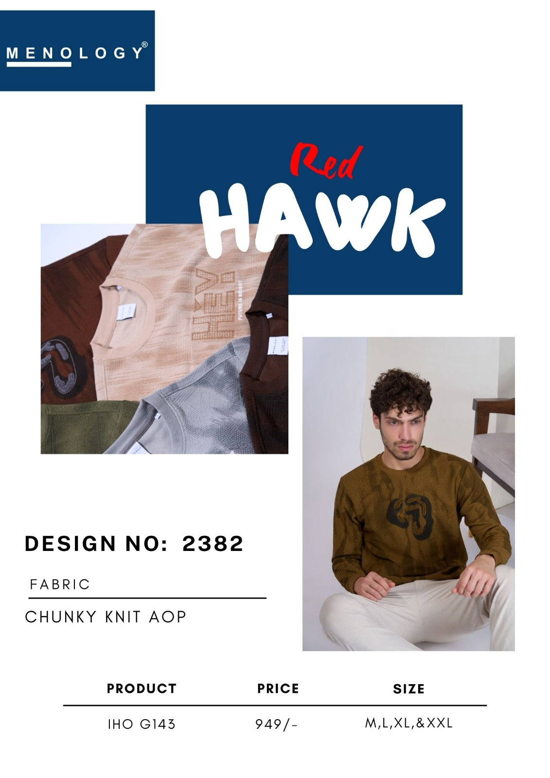 Iho G 143 Menology Knit Mens Tshirts Wholesale