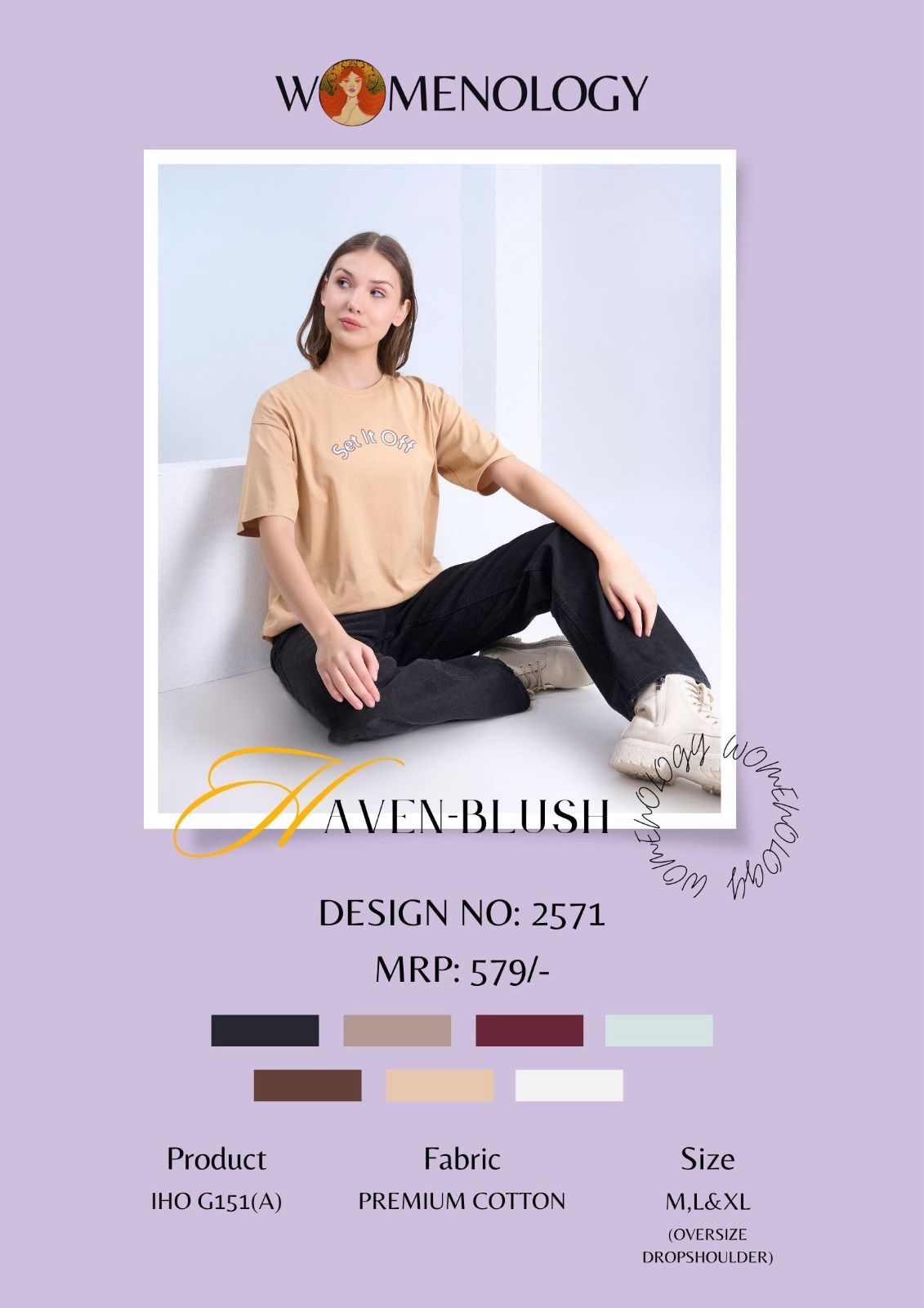 Iho G 151 A Dn 2571 Womenology Cotton Women Oversized Tshirt Manufacturer