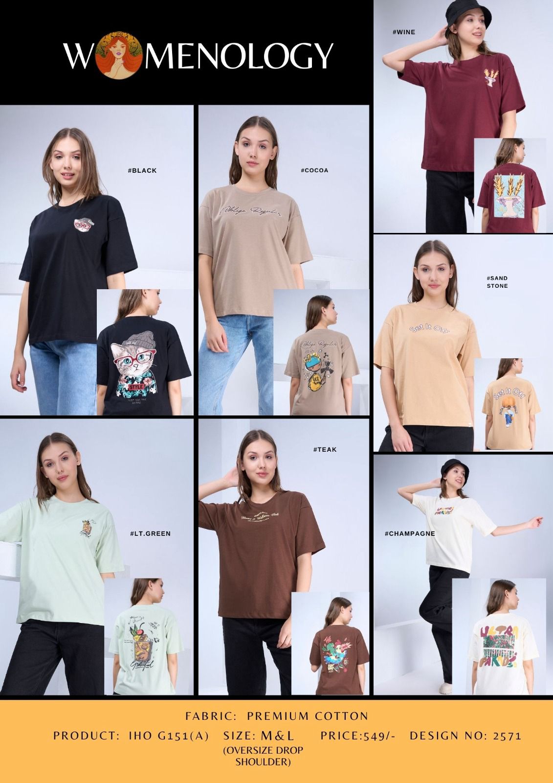 Iho G 151 A Dn 2571 Womenology Cotton Women Oversized Tshirt Manufacturer