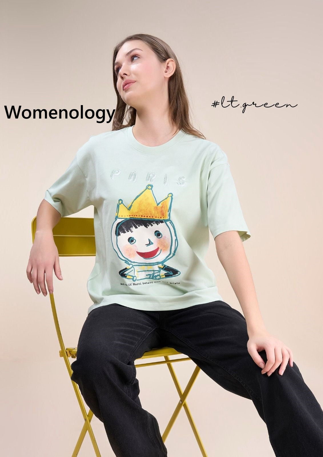 Iho G 151(C) Dn 2573 Womenology Cotton Women Oversized Tshirt Manufacturer Gujarat