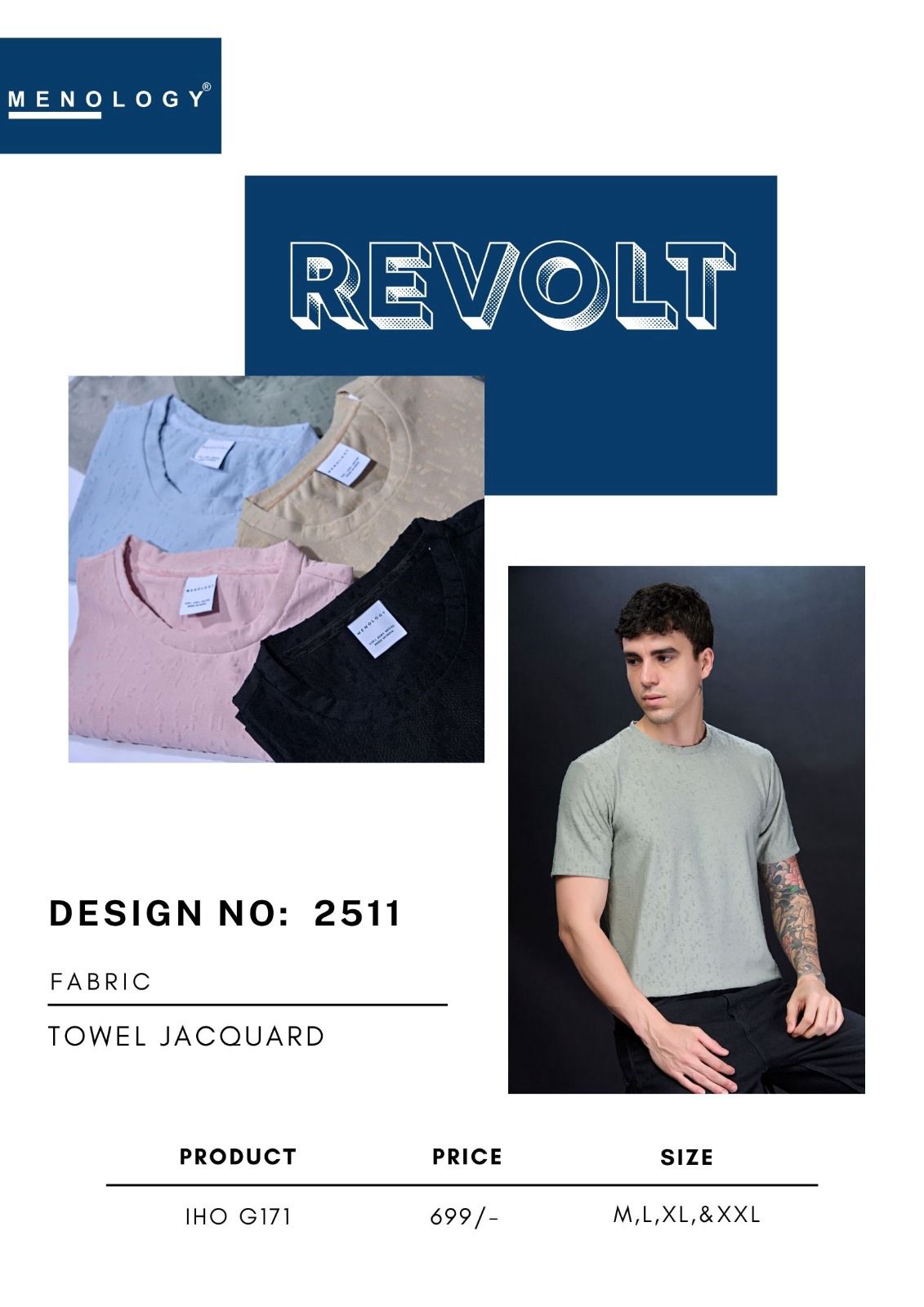 Iho G 171 Dn 2511 Menology Jacquard Mens Tshirts Manufacturer India