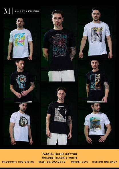 Iho G 18 C Dn 2221 Maxzone Clothing Cotton Mens Tshirts Supplier Ahmedabad