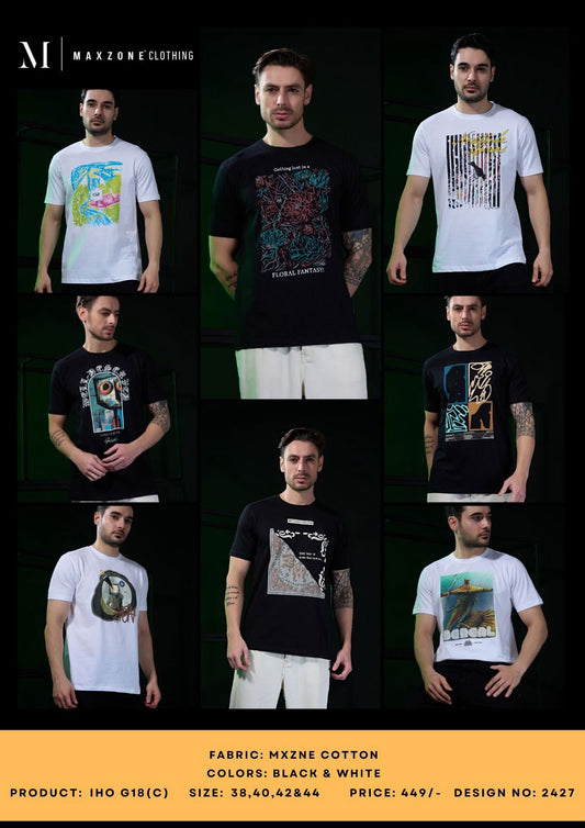 Iho G 18 C Dn 2221 Maxzone Clothing Cotton Mens Tshirts Supplier Ahmedabad