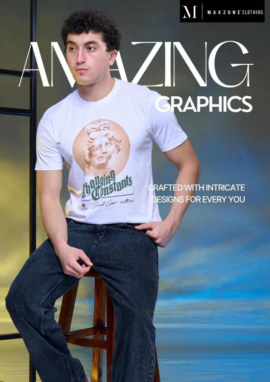 Iho G 18 Design 2211 Maxzone Clothing Cotton Mens Tshirts Supplier Gujarat