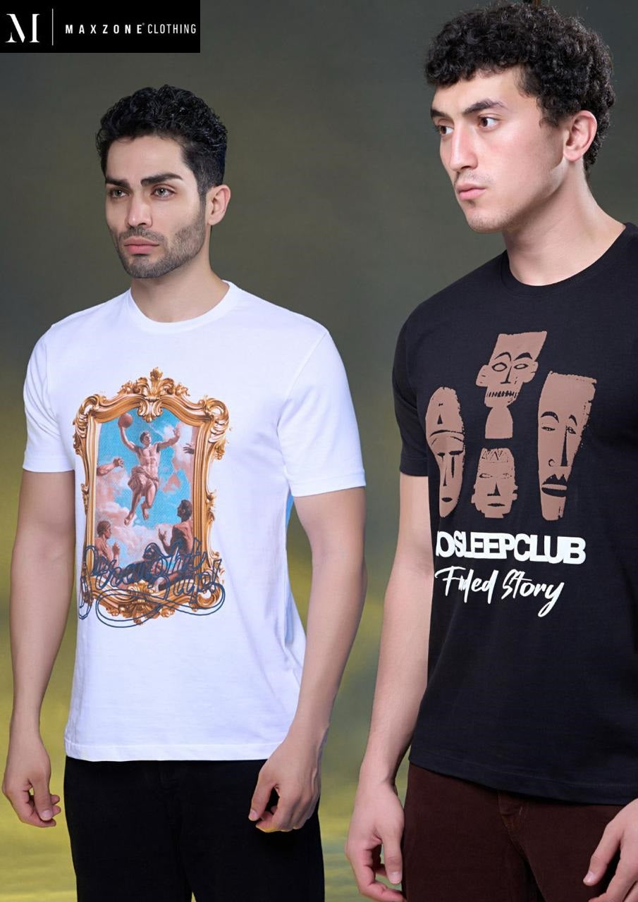 Iho G 18 Design 2211 Maxzone Clothing Cotton Mens Tshirts Supplier Gujarat