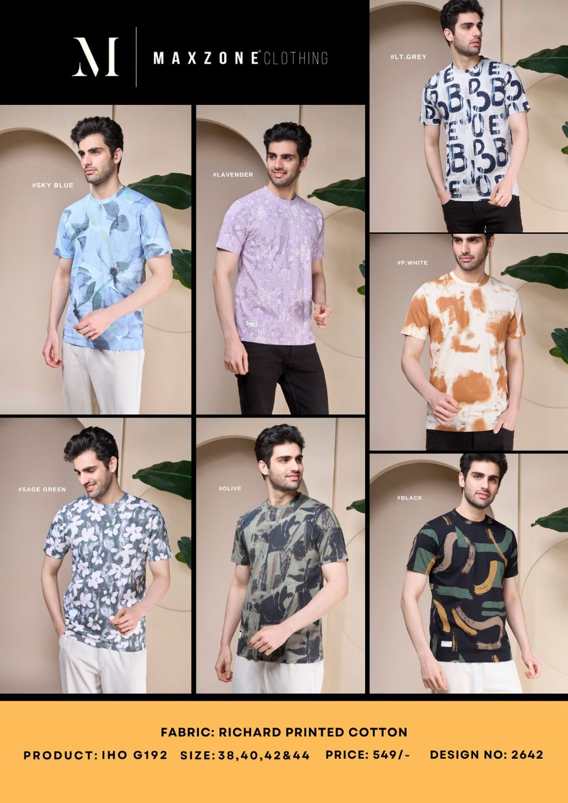Iho G 192 Dn 2642 Maxzone Clothing Cotton Mens Tshirts Exporter