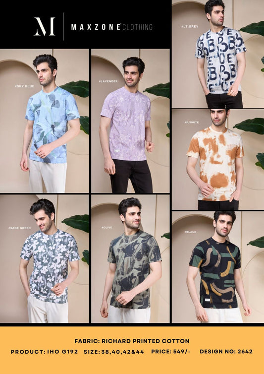 Iho G 192 Dn 2642 Maxzone Clothing Cotton Mens Tshirts Exporter