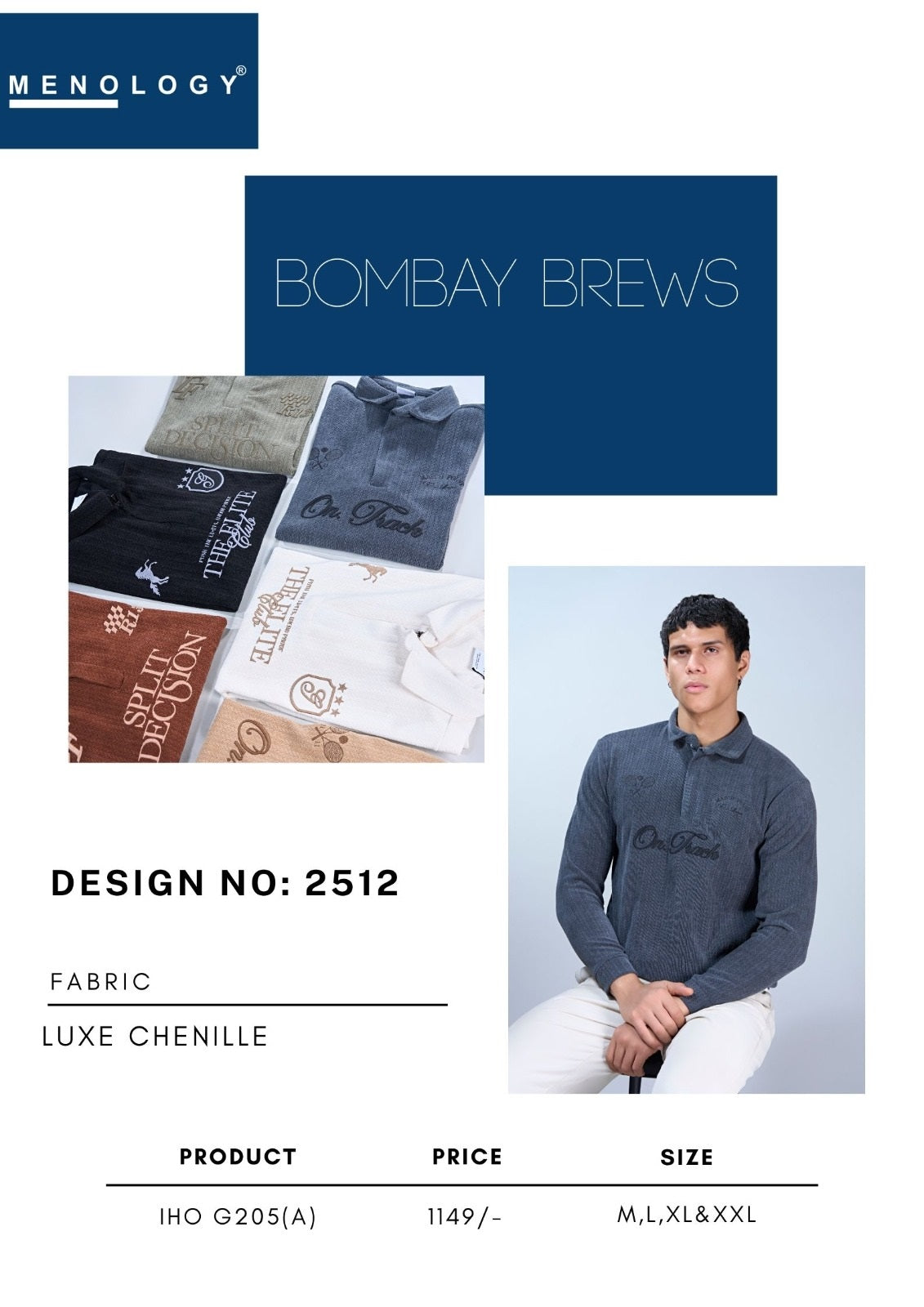 Iho G 205A Dn 2512 Menology Luxe Chenille Mens Tshirts Manufacturer India