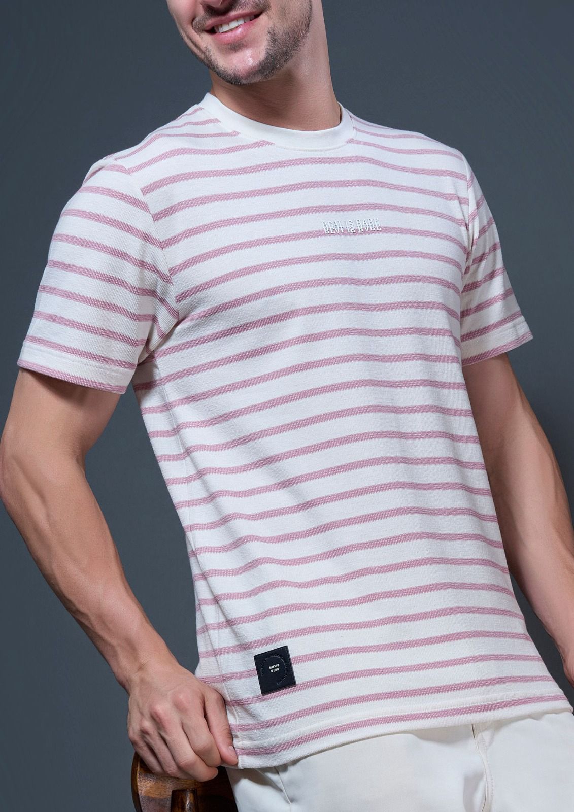 Iho G 211 Menology Jacquard Mens Tshirts Wholesale Price