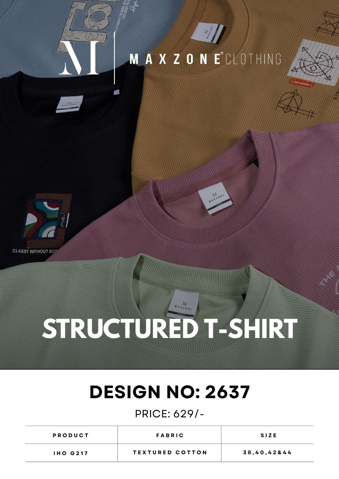 Iho G 217 Dn 2637 Maxzone Clothing Cotton Mens Tshirts Exporter