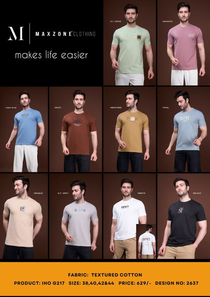 Iho G 217 Dn 2637 Maxzone Clothing Cotton Mens Tshirts Exporter