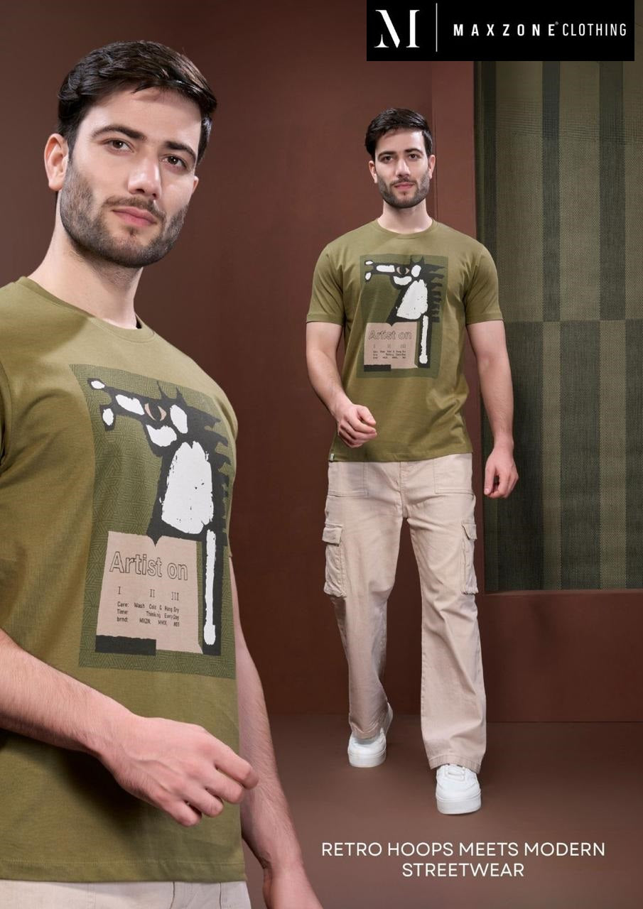 Iho G 21 Vol 2150 Maxzone Clothing Cotton Mens Tshirts Supplier India