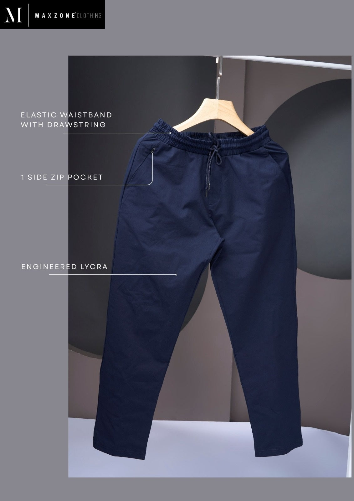 Iho G 229 Dn 2594 Maxzone Clothing Lycra Mens Track Pants Exporter India