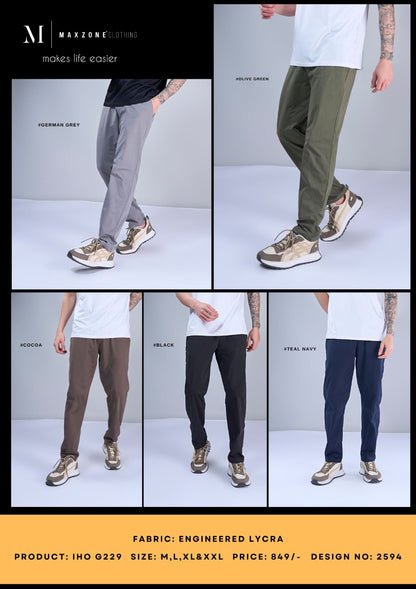 Iho G 229 Dn 2594 Maxzone Clothing Lycra Mens Track Pants Exporter India