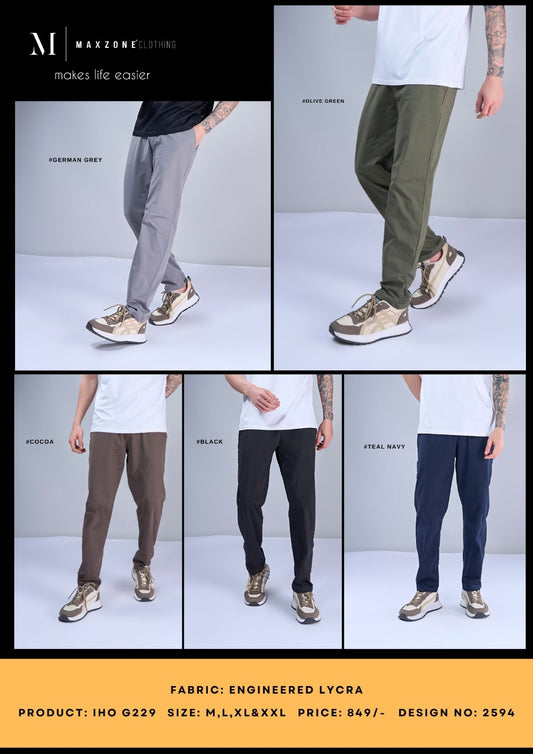 Iho G 229 Dn 2594 Maxzone Clothing Lycra Mens Track Pants Exporter India