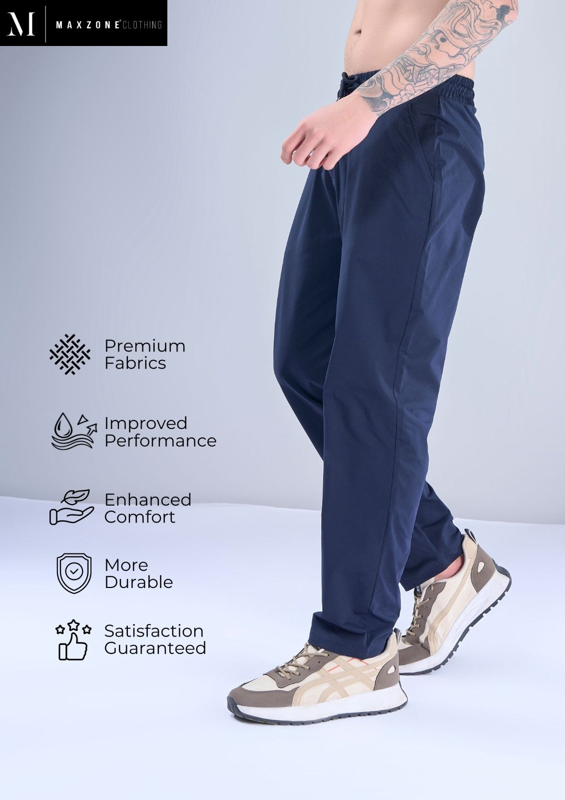 Iho G 229 Dn 2594 Maxzone Clothing Lycra Mens Track Pants Exporter India