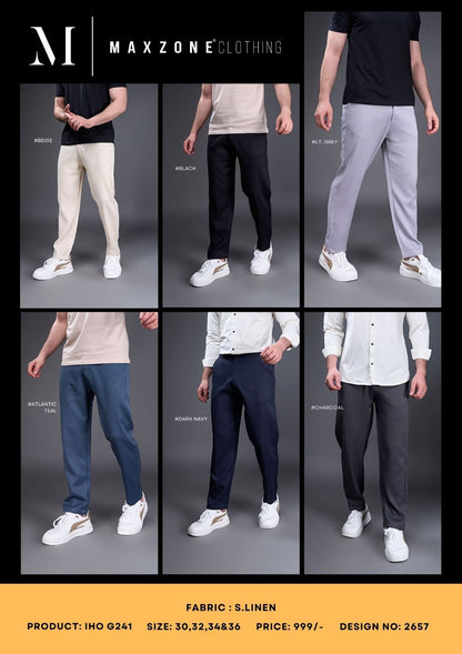 Iho G 241 Dn 2657 Maxzone Clothing Linen Mens Pants Wholesale Rate