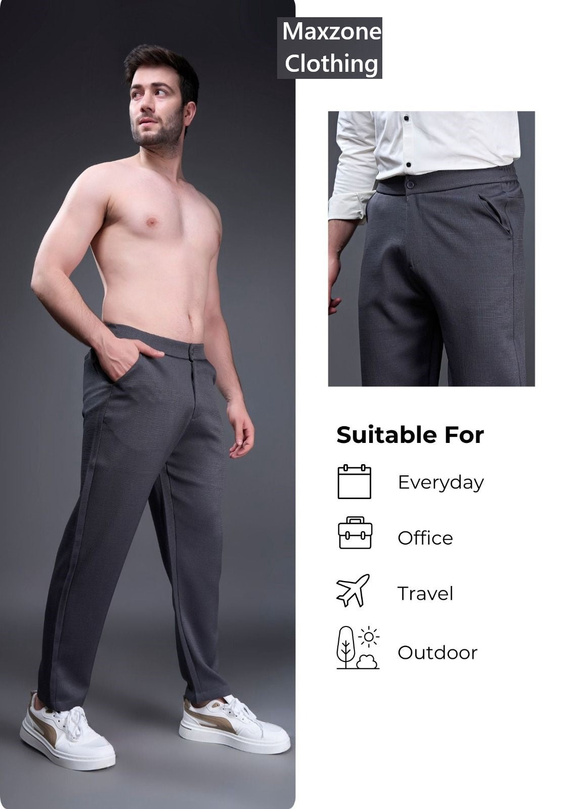 Iho G 241 Dn 2657 Maxzone Clothing Linen Mens Pants Wholesale Rate