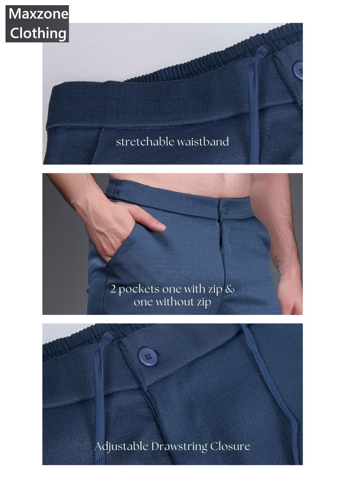 Iho G 241 Dn 2657 Maxzone Clothing Linen Mens Pants Wholesale Rate