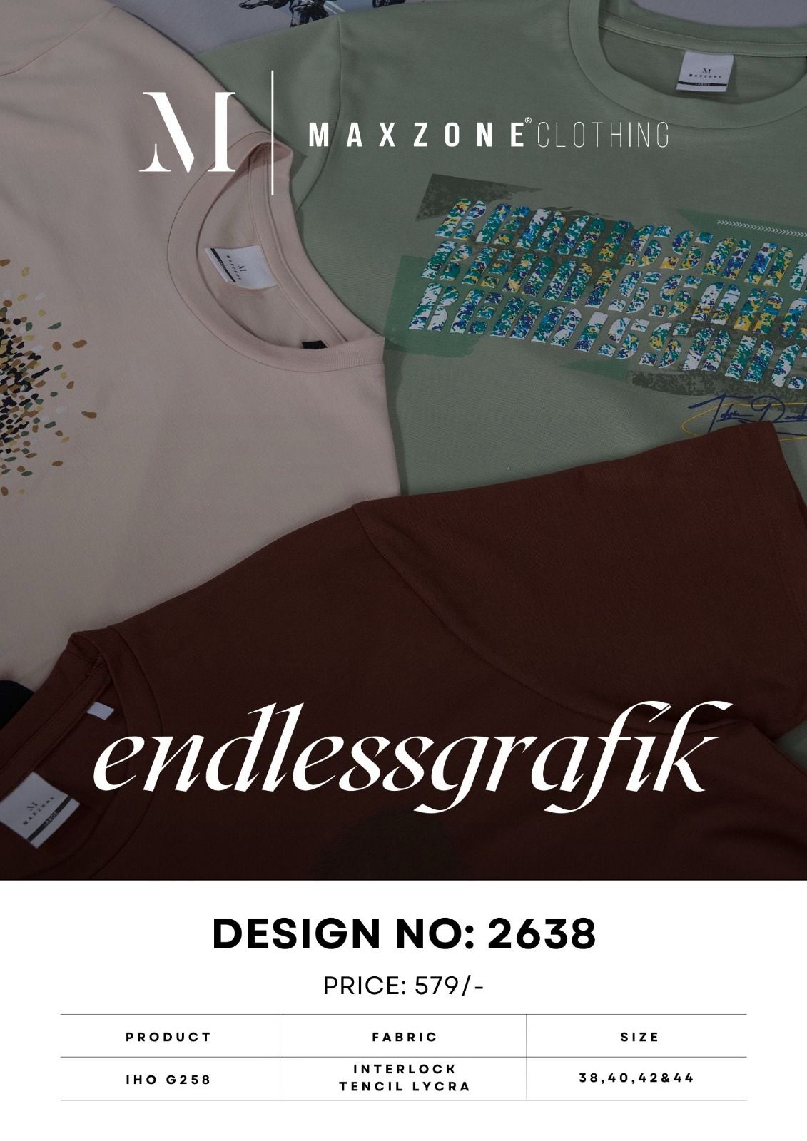 Iho G 258 Maxzone Clothing Tencil Lycra Mens Tshirts Wholesale