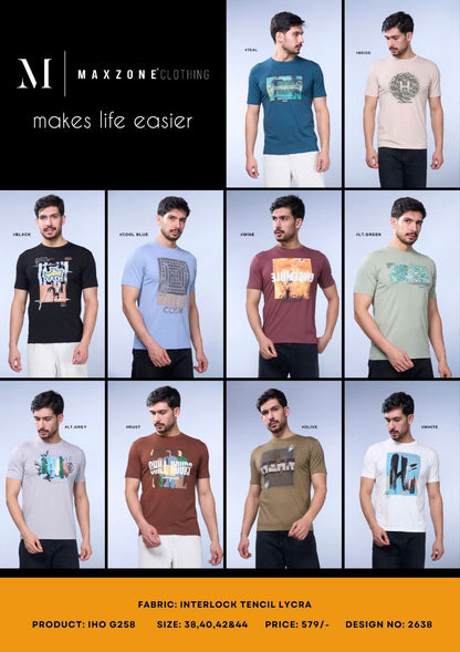 Iho G 258 Maxzone Clothing Tencil Lycra Mens Tshirts Wholesale